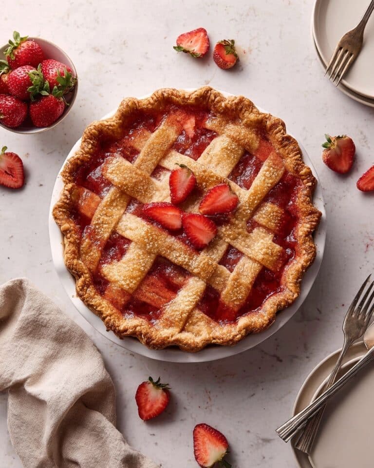Brown Butter Strawberry Peach Pie Recipe