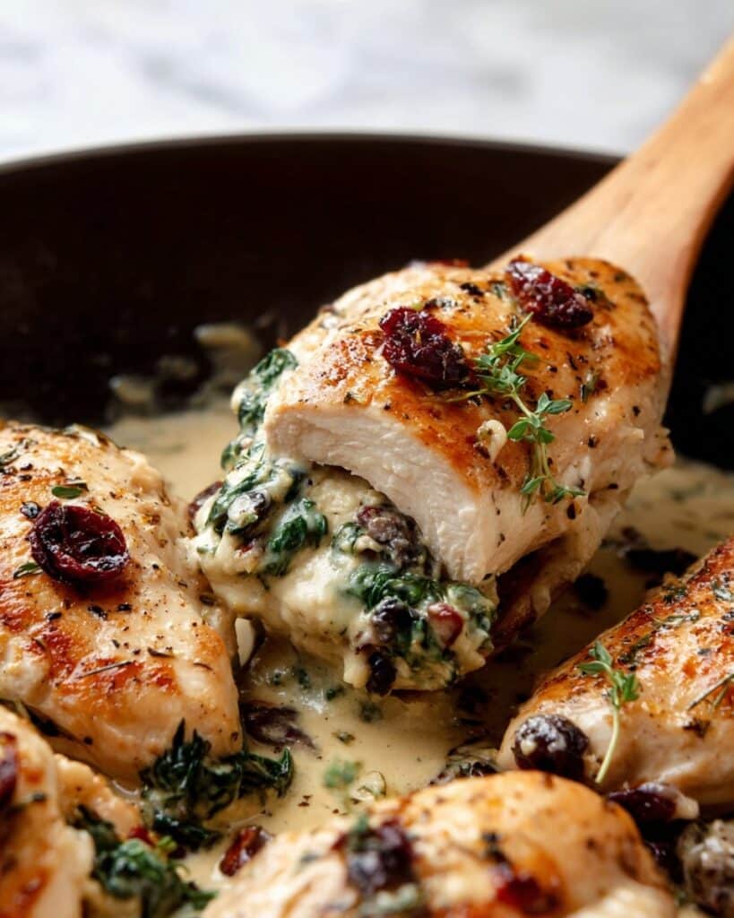 Impressive Cranberry Brie Stuffed Chicken Recipe