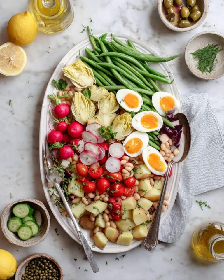 Fresh Niçoise Salad with Potatoes, Green Beans, and Lemon Vinaigrette Recipe
