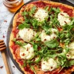 Hot Honey Ricotta Pizza with Arugula Recipe