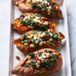 Spinach and Feta Stuffed Sweet Potatoes Recipe