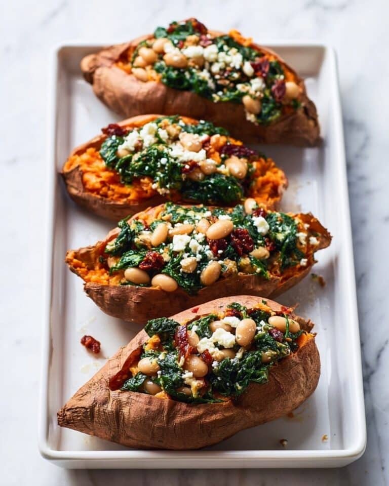 Spinach and Feta Stuffed Sweet Potatoes Recipe