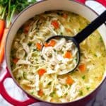 Savory Chicken Noodle Soup with Homemade Egg Noodles Recipe