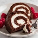Chocolate Swiss Roll Cake with Marshmallow Filling and Chocolate Glaze Recipe