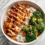 Sticky Chicken Bowls with Spicy Mayo and Sesame Seeds Recipe
