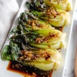 Baby Bok Choy with Garlic, Soy Sauce, and Mushroom Sauce Recipe