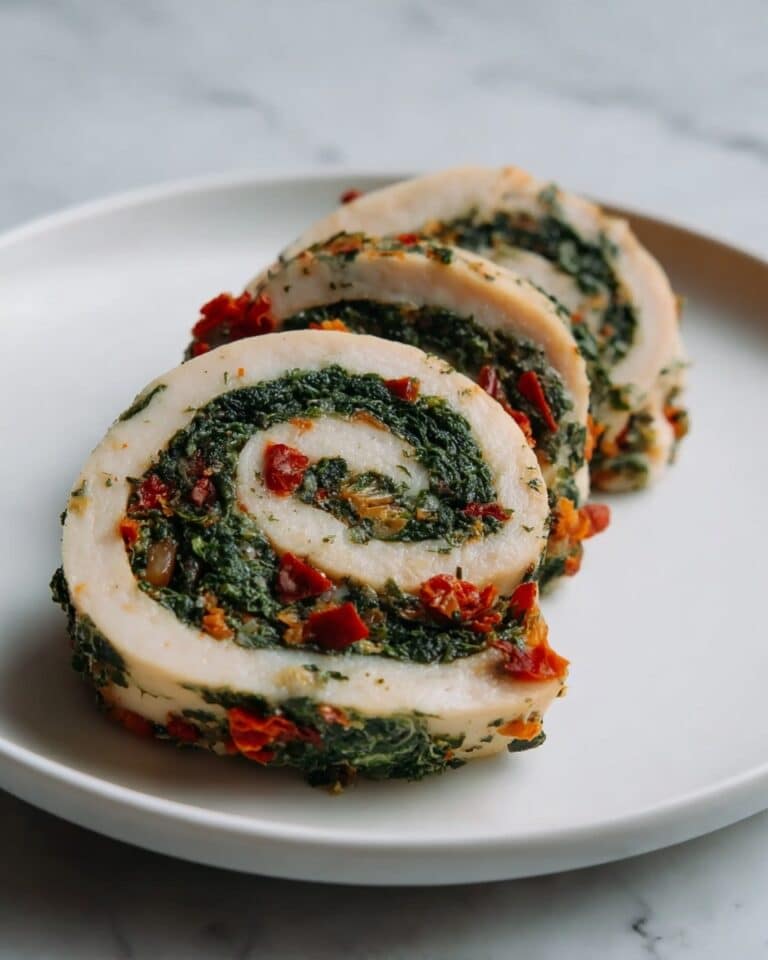 Chicken Roulades with Spinach, Feta, and Sun-Dried Tomatoes Recipe