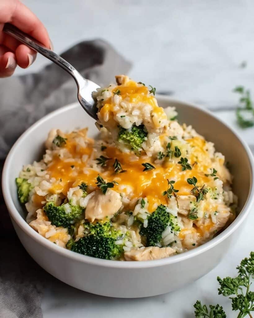 Cheesy Chicken and Broccoli Rice Casserole Recipe