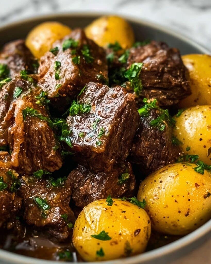 Best Garlic Butter Beef Bites with Potatoes Recipe