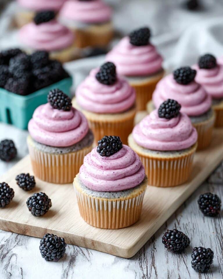 Blackberry Cupcakes with Blackberry Buttercream Recipe