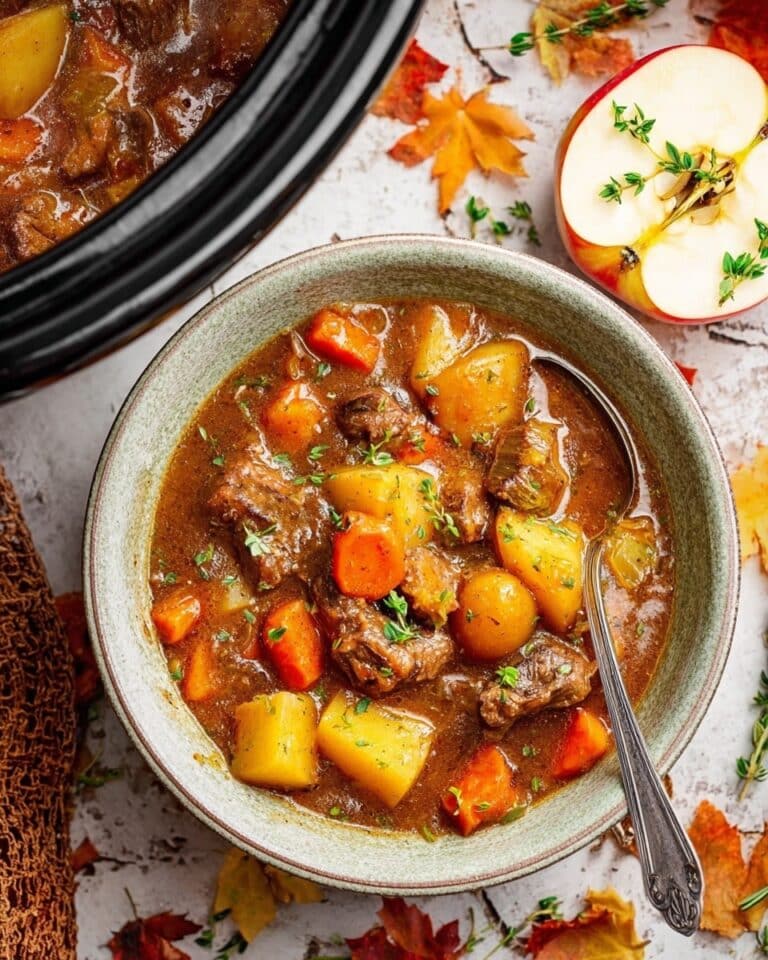 Crockpot Apple Cider Beef Stew Recipe