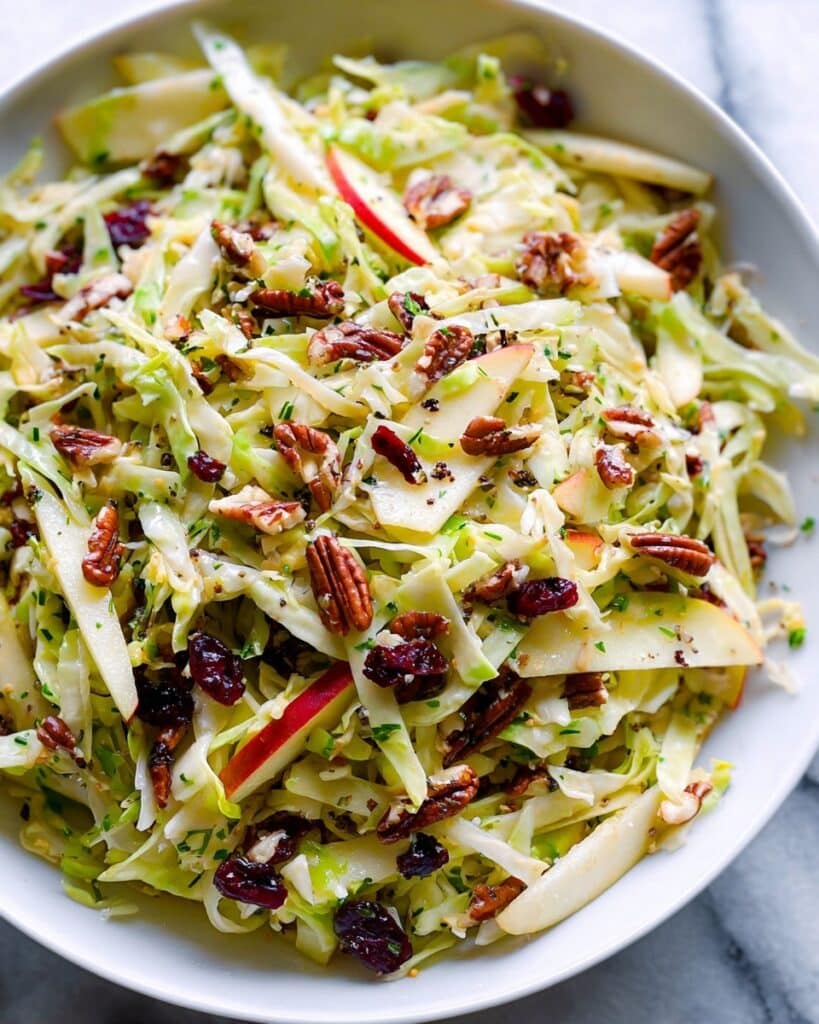 Apple Coleslaw with Cranberries and Pecans Recipe