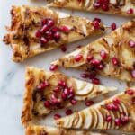 Apple Brie & Caramelized Onion Tart with Pomegranate Arils Recipe