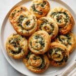 Spinach and Cheese Puff Pastry Pinwheels Recipe