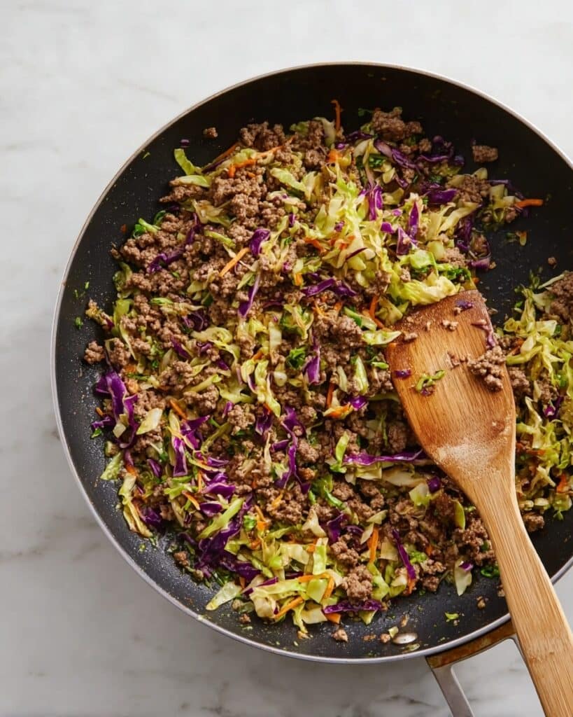 Egg Roll Bowl with Sausage and Coleslaw Recipe