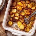 Viral Crispy Garlic Parmesan Crusted Potatoes Recipe