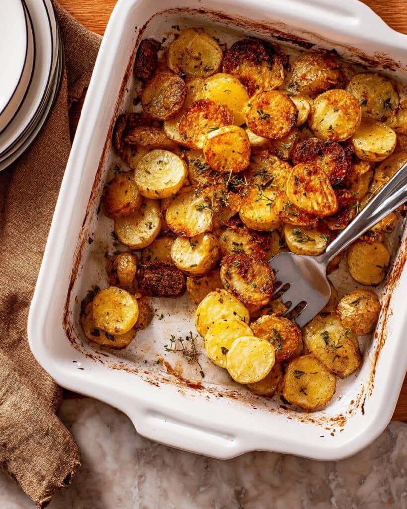 Viral Crispy Garlic Parmesan Crusted Potatoes Recipe