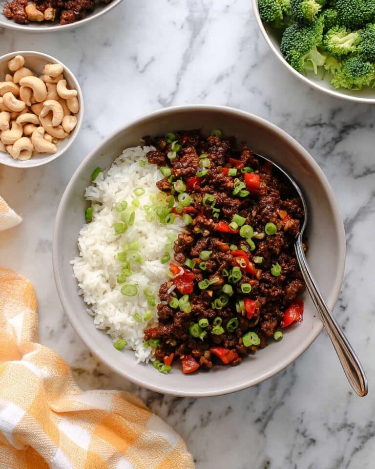 Spicy Ground Beef Rice Bowls Recipe