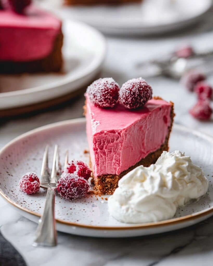 Creamy Cranberry Pie with Gingersnap Crust Recipe