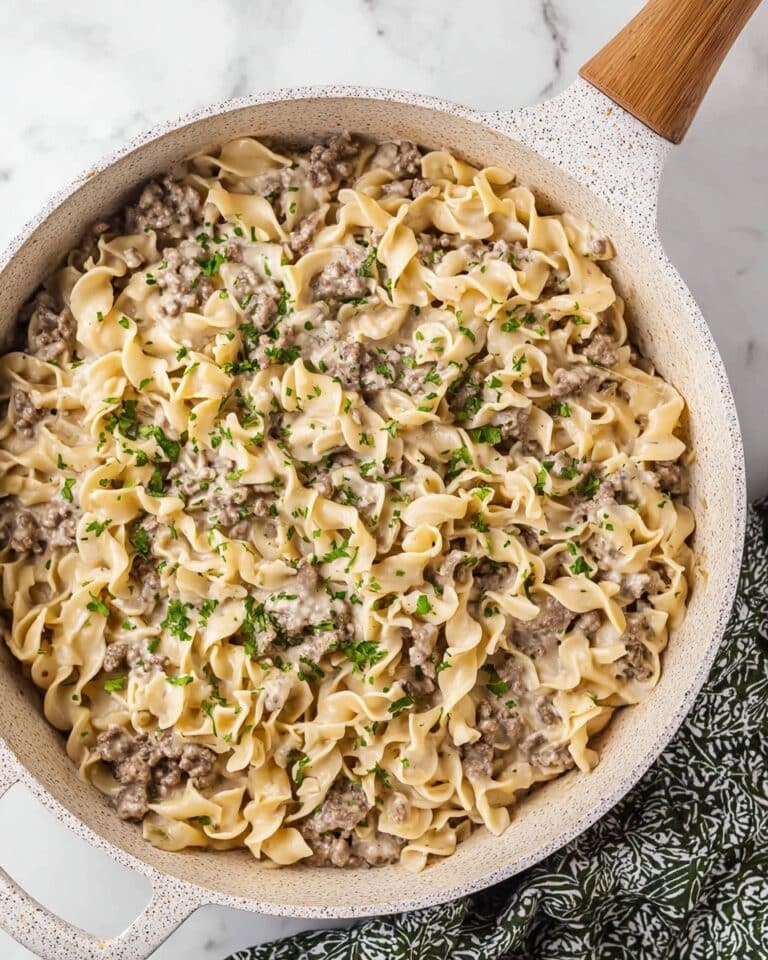 30-Minute Ground Beef Stroganoff Recipe