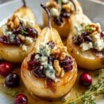Baked Pears with Feta, Honey, and Cranberries Recipe