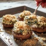 Creamy Spinach Artichoke Stuffed Mushrooms Recipe