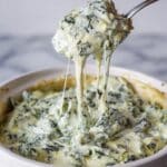 Slow Cooker Cheesy Spinach and Artichoke Dip Recipe