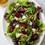 Roasted Beet Salad with Walnuts, Goat Cheese & Honey-Dijon Vinaigrette Recipe