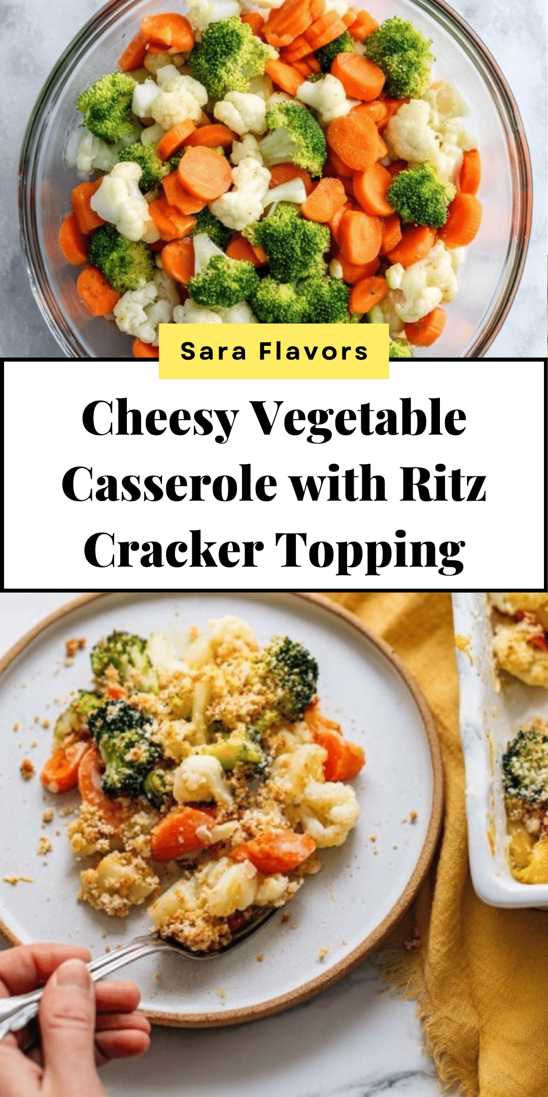 Vegetable Ritz Vegetable Casserole with Velveeta and Ritz Topping | Delicious & Easy