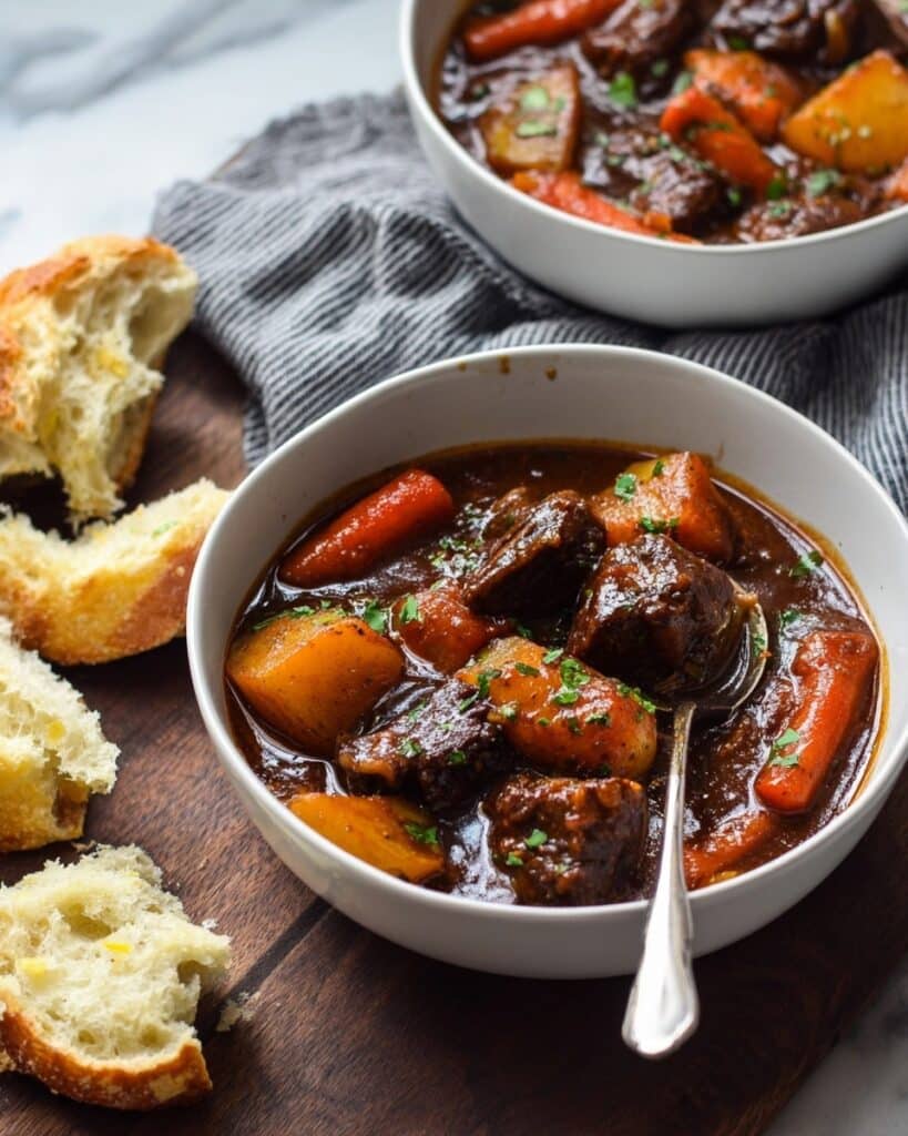 Hearty Classic Beef Stew with Carrots and Potatoes Recipe