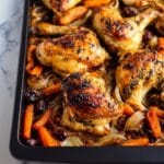 Sweet & Spicy Roast Chicken with Carrots, Dates & Pistachios Recipe