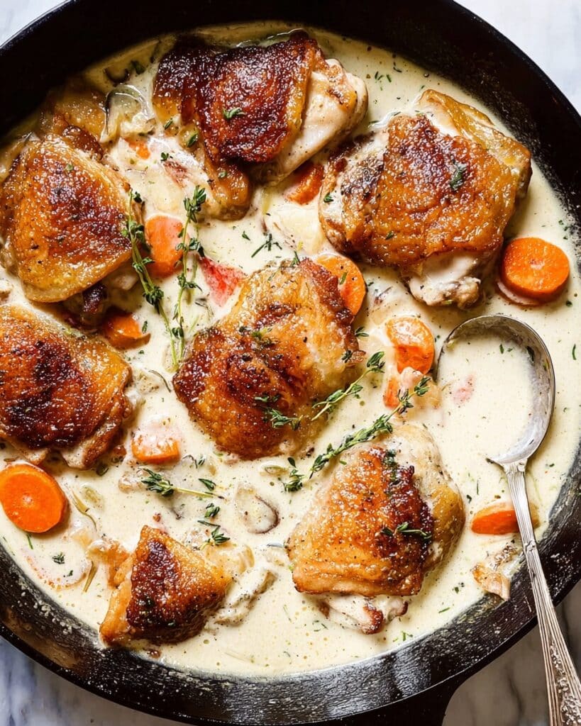 Classic Chicken Fricassee with Creamy Sauce Recipe