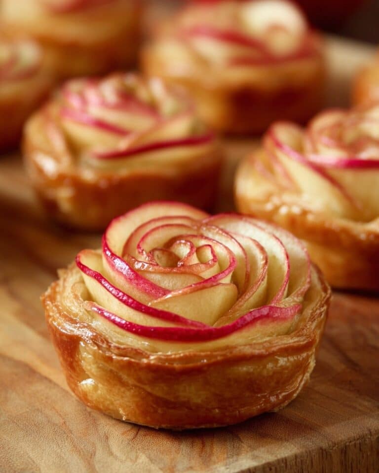 Glazed Apple Puff Pastry Roses Recipe