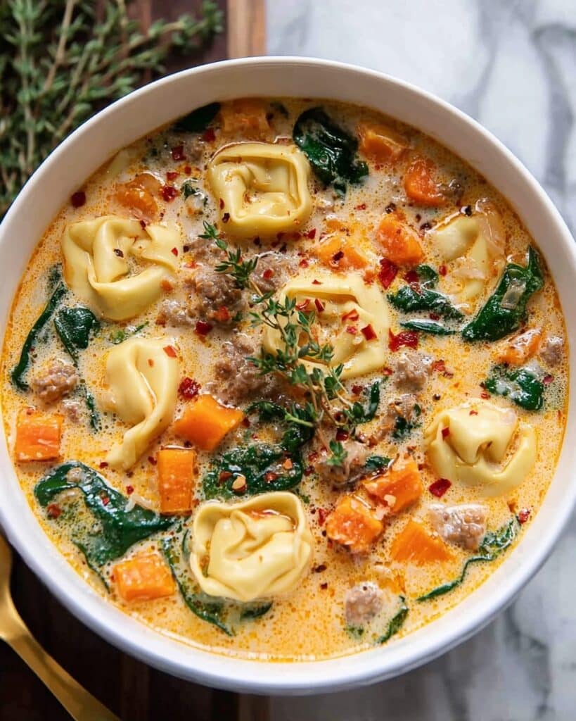 Creamy Sausage Tortellini Soup Recipe