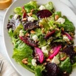 Roasted Beet Salad with Walnuts, Goat Cheese & Honey-Dijon Vinaigrette Recipe