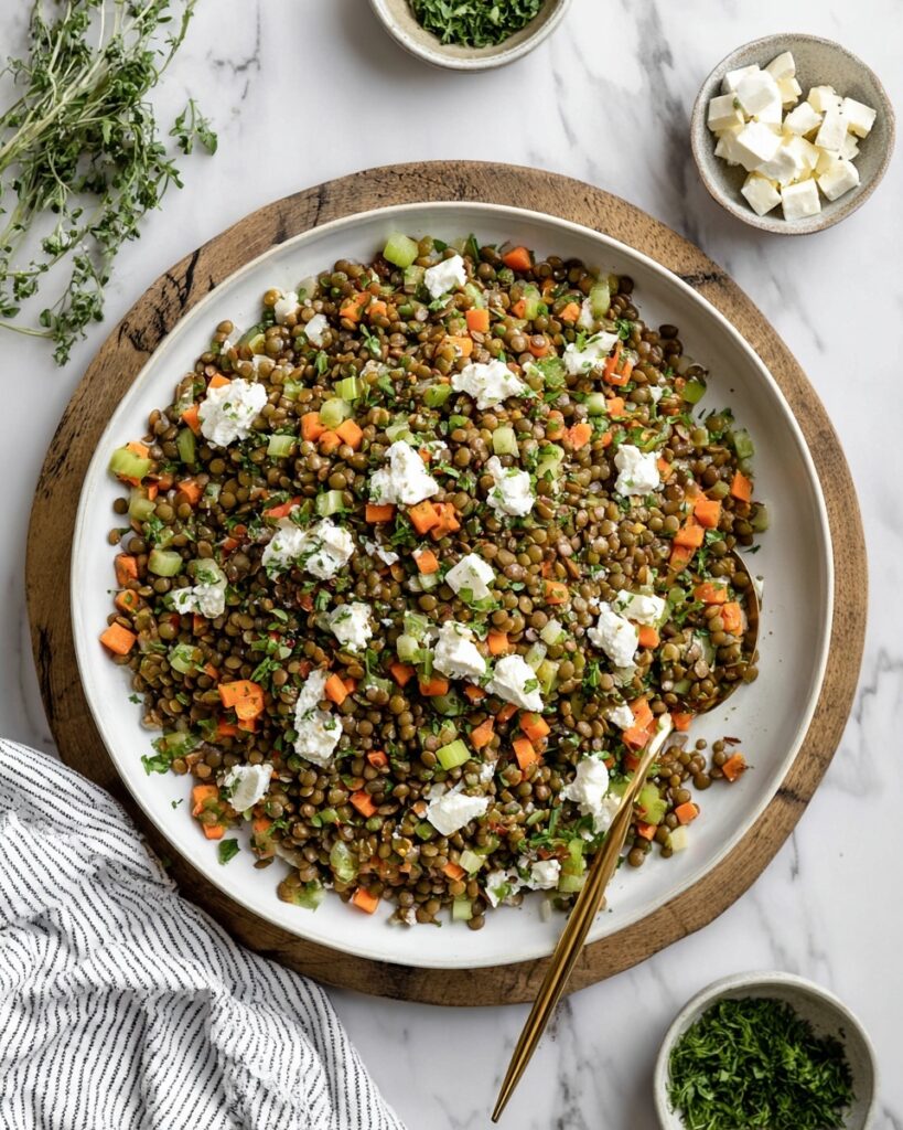 Lentil Salad with Goat Cheese and Fresh Herbs Recipe