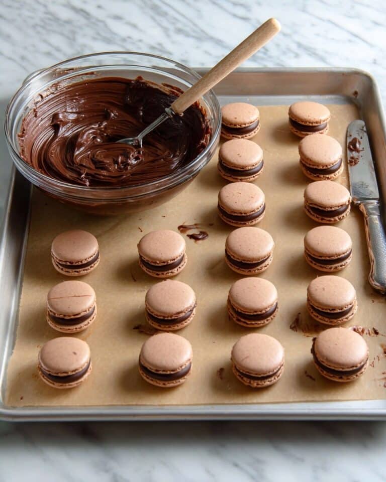 Chocolate Macarons with Rich Chocolate Ganache Filling Recipe