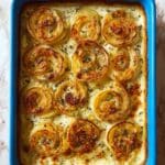 Old-Fashioned Onion Casserole with Cheddar and Gouda Recipe