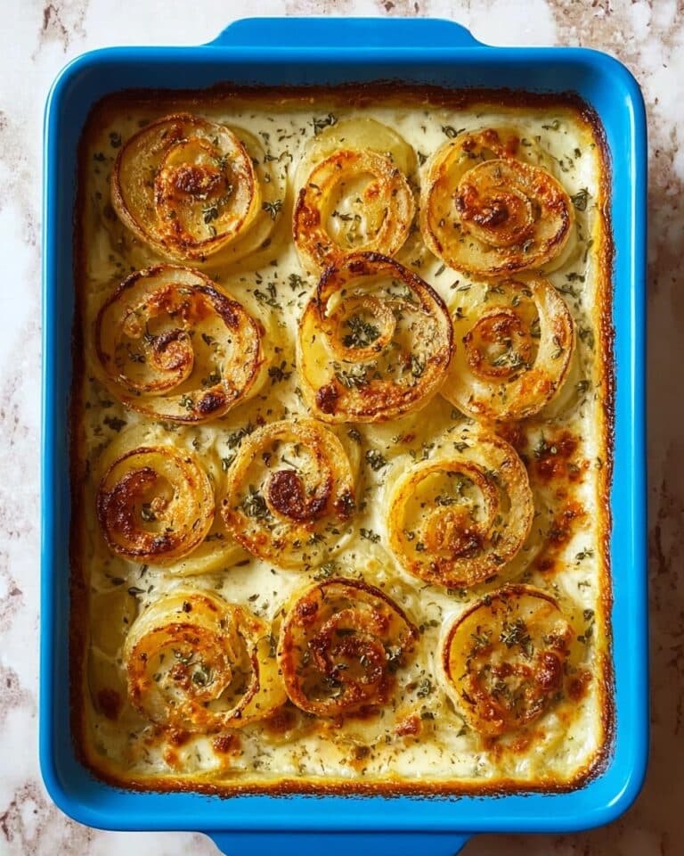Old-Fashioned Onion Casserole with Cheddar and Gouda Recipe