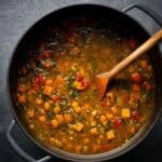 Creamy Lentil Soup with Tomatoes and Fresh Herbs Recipe
