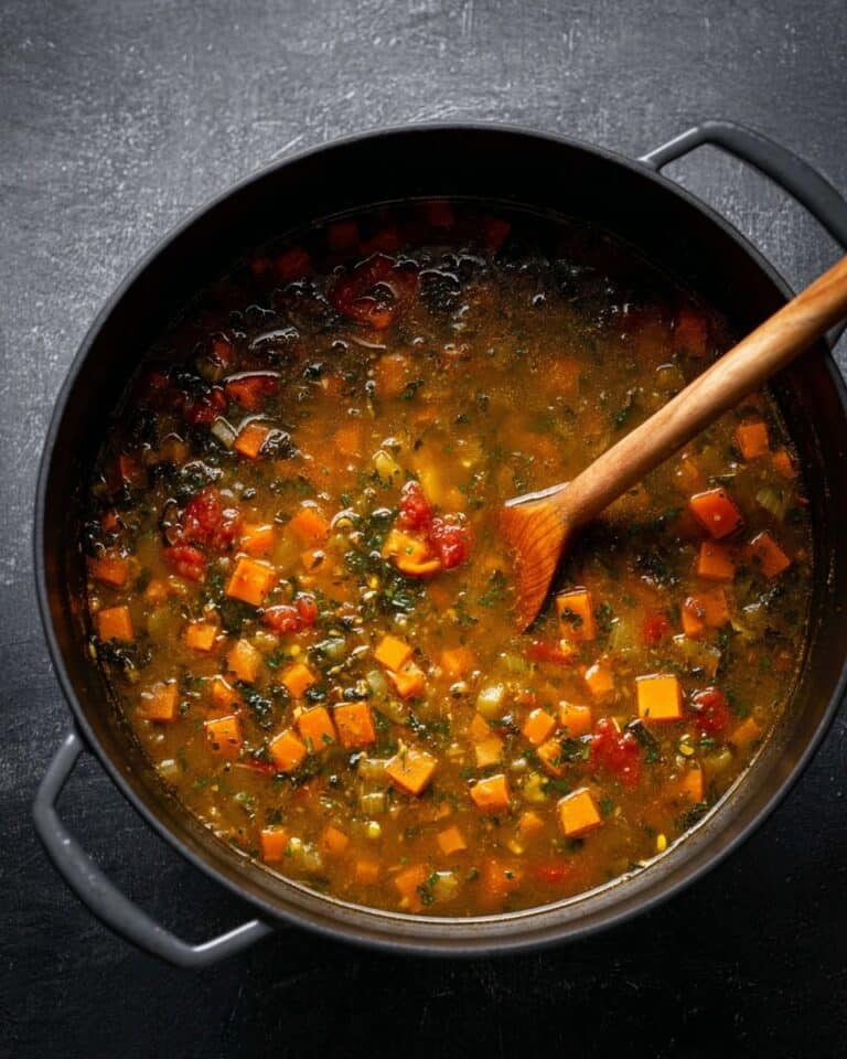 Creamy Lentil Soup with Tomatoes and Fresh Herbs Recipe