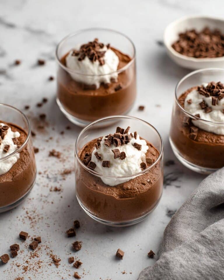 Decadent Chocolate Mousse with Whipped Cream and Chocolate Shavings Recipe