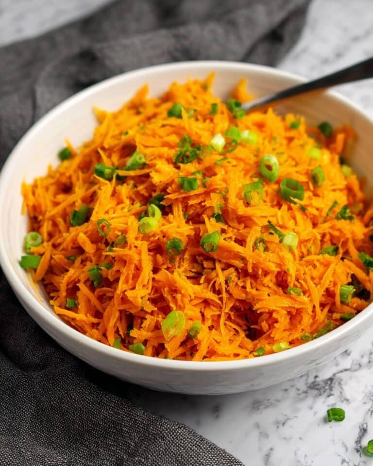 French Grated Carrot Salad with Lemon Dijon Vinaigrette Recipe