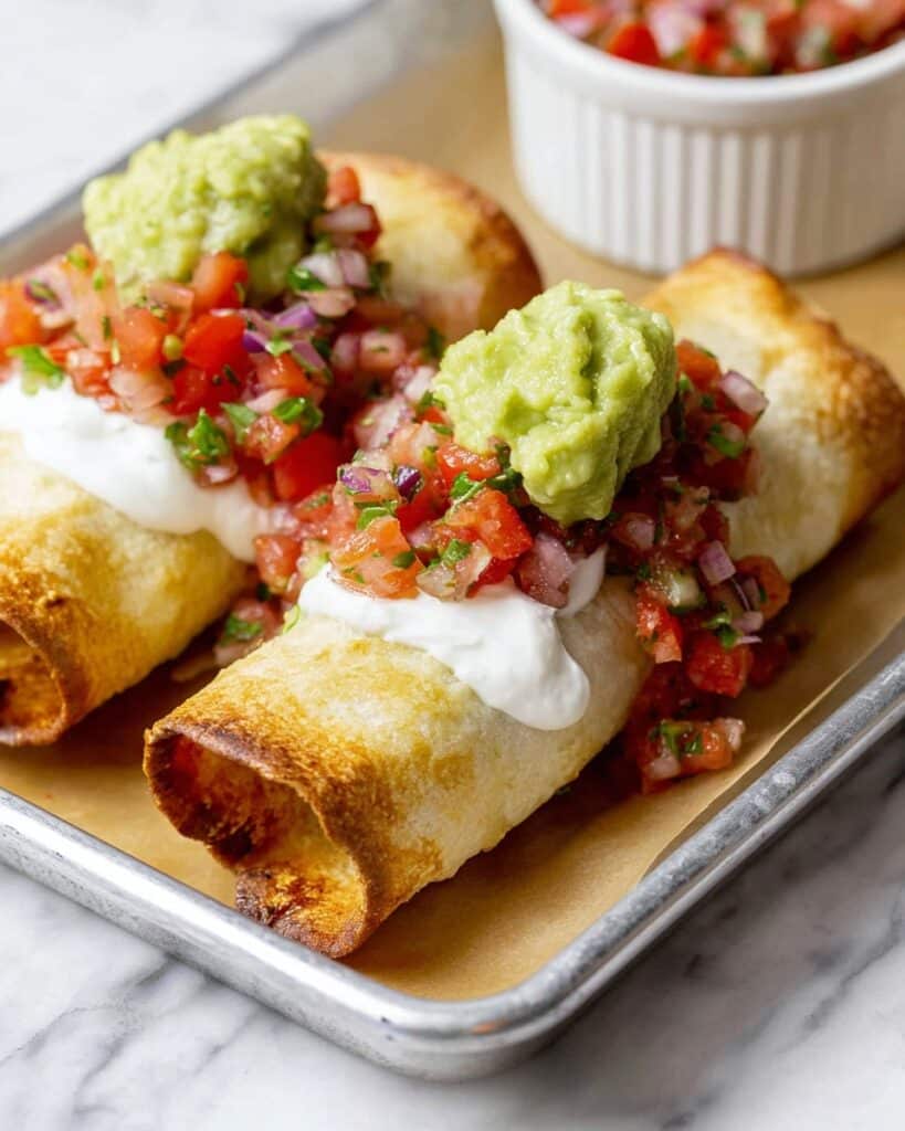 Easy Baked Chicken Chimichangas Recipe