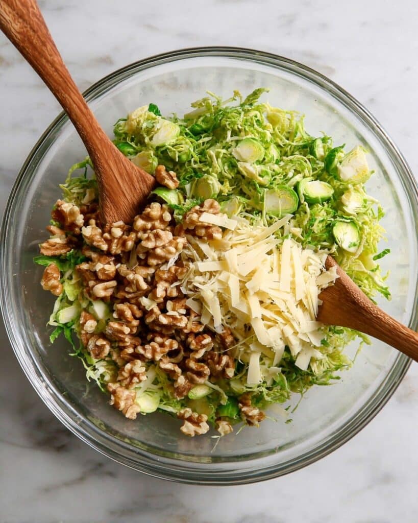 Brussels Sprout Salad with Apples, Walnuts & Parmesan Recipe