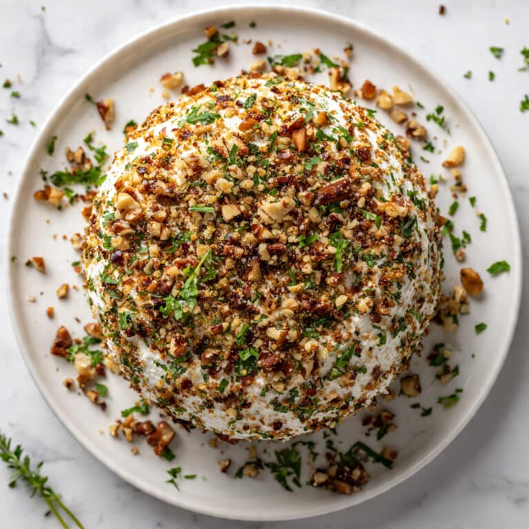 Creamy Goat and Blue Cheese Ball with Salted Pecans and Dates Recipe