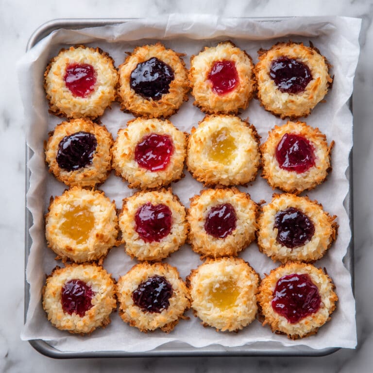 Thumbprint Coconut Jam Cookies Recipe