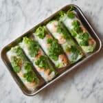 Vietnamese Summer Rolls with Shrimp, Herbs, and Peanut Dipping Sauce Recipe