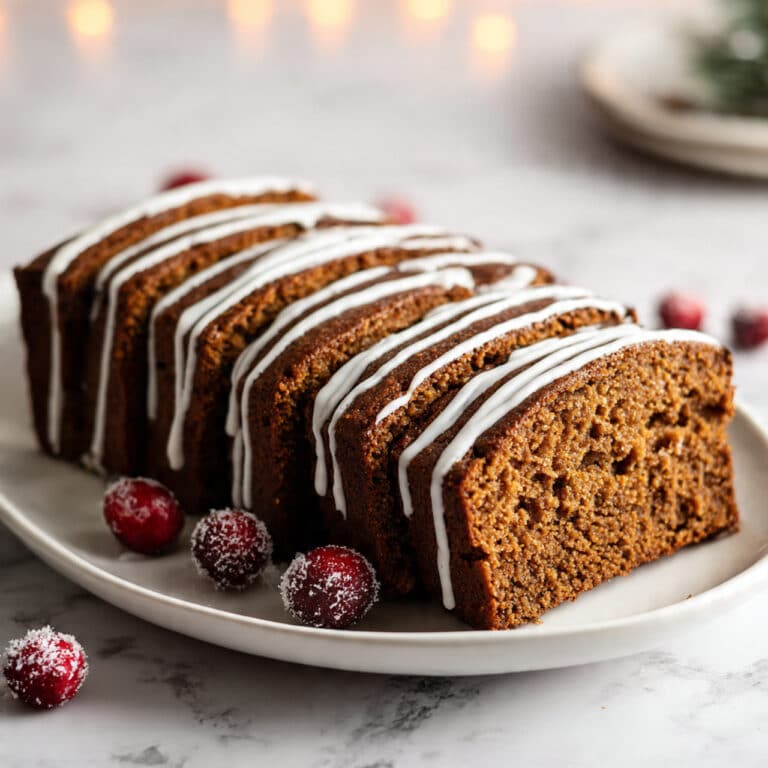 Spiced Gingerbread Loaf with Orange Icing Recipe