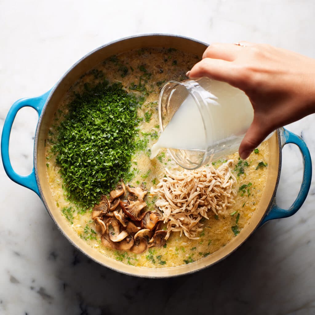 Creamy Wild Mushroom Soup with Fresh Herbs and Croutons Recipe